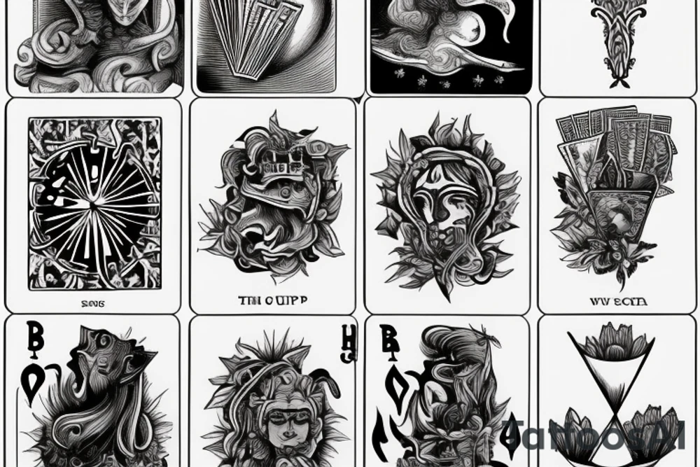 three of cups tarot tattoo idea