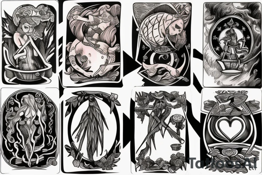 three of cups tarot tattoo idea