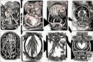 three of cups tarot tattoo idea
