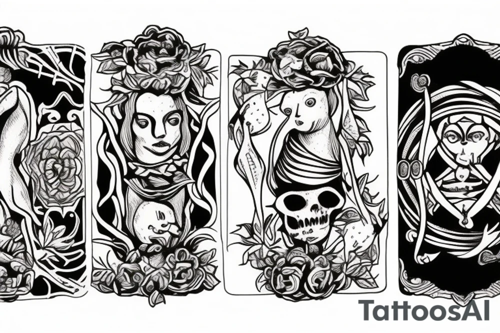 three of cups tarot tattoo idea