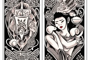 three of cups tarot tattoo idea