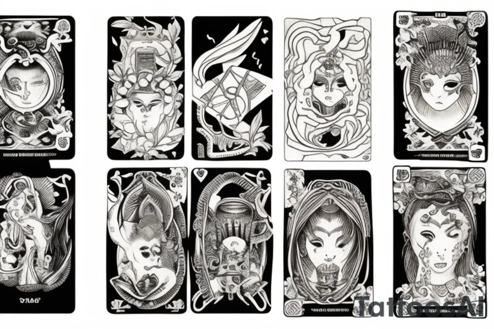 three of cups tarot tattoo idea