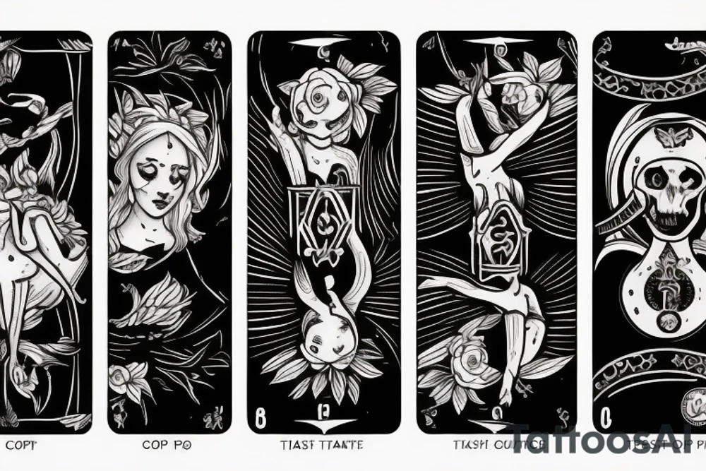 three of cups tarot tattoo idea