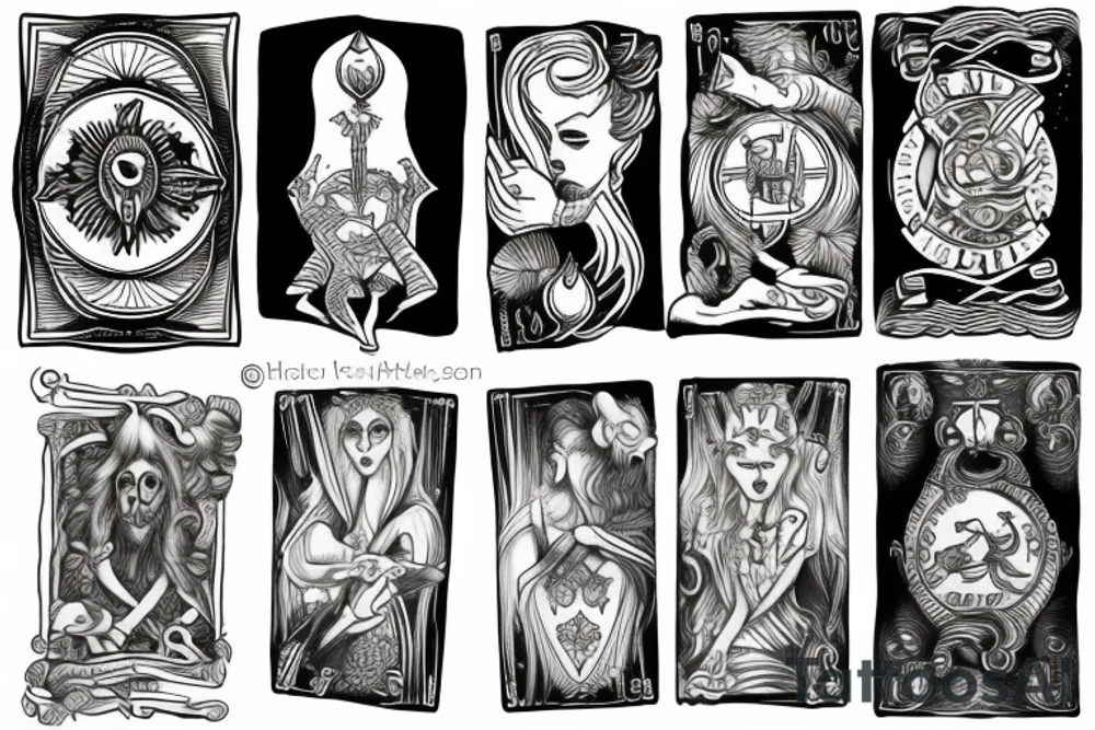 three of cups tarot tattoo idea