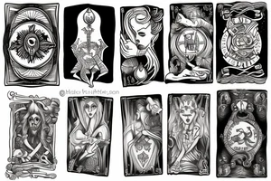 three of cups tarot tattoo idea