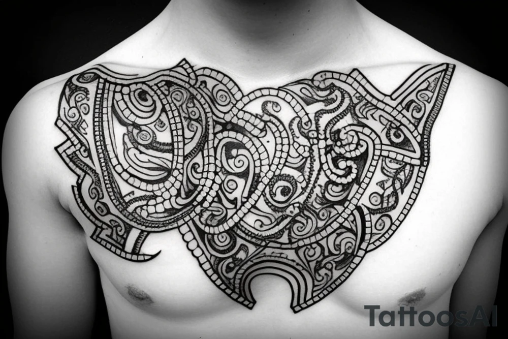 Punjab with beads tattoo idea