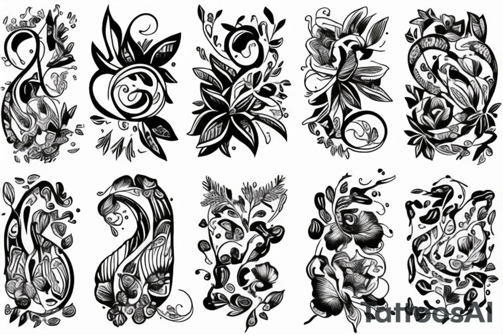 nature music tattoo idea