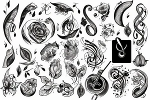 nature music tattoo idea