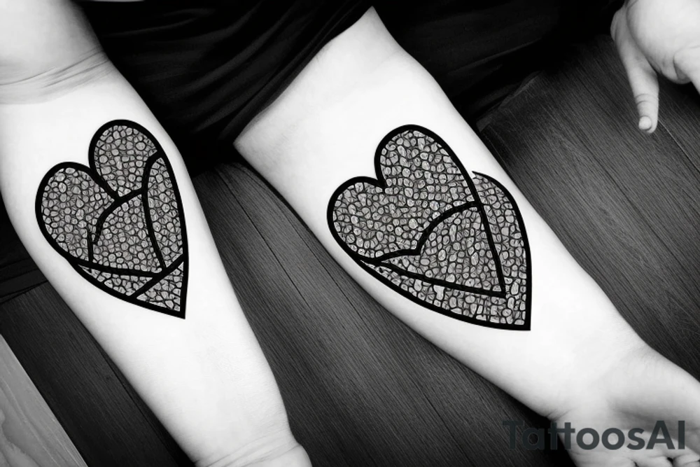 rular heart bit simple tattoo idea