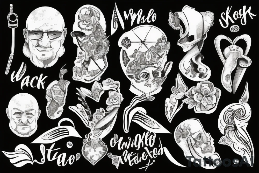 anioł w obłokach tattoo idea