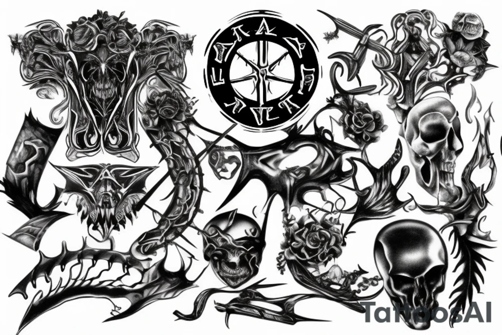 Metal music tattoo idea