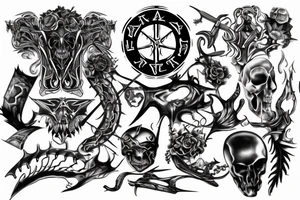 Metal music tattoo idea