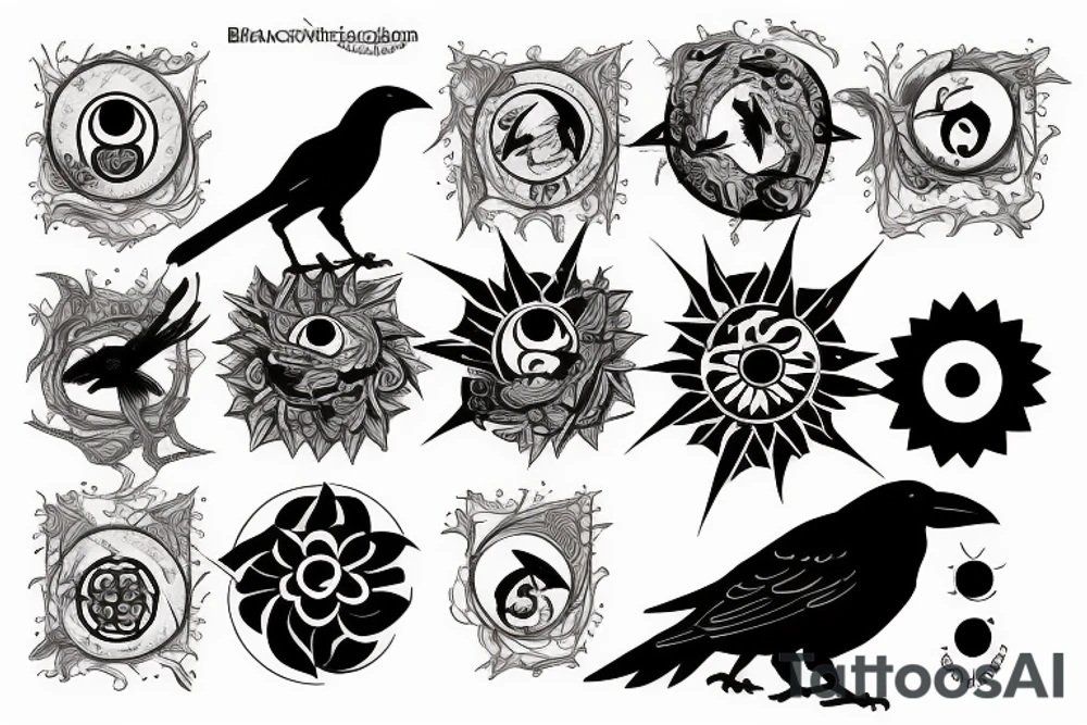 a crow with the sharingan of shisui tattoo idea