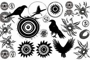 a crow with the sharingan tattoo idea