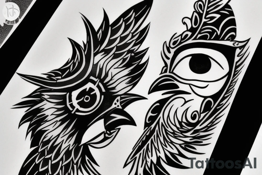 a crow with the sharingan tattoo idea