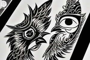 a crow with the sharingan tattoo idea