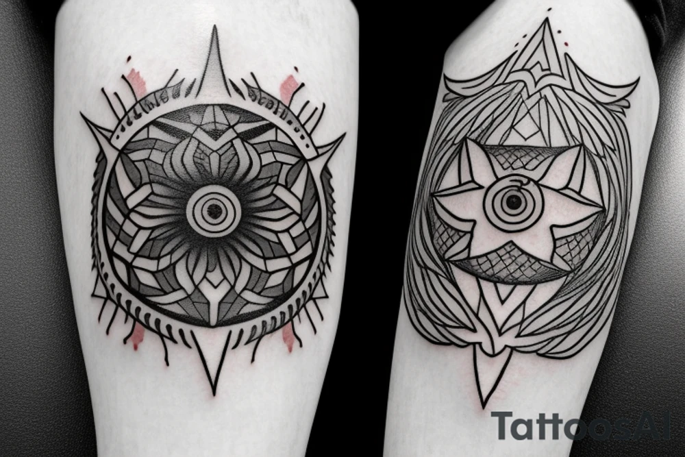 a crow with a sharingan upon him tattoo idea