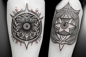 a crow with a sharingan upon him tattoo idea