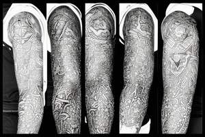 heavy blackwork for the entire body tattoo idea