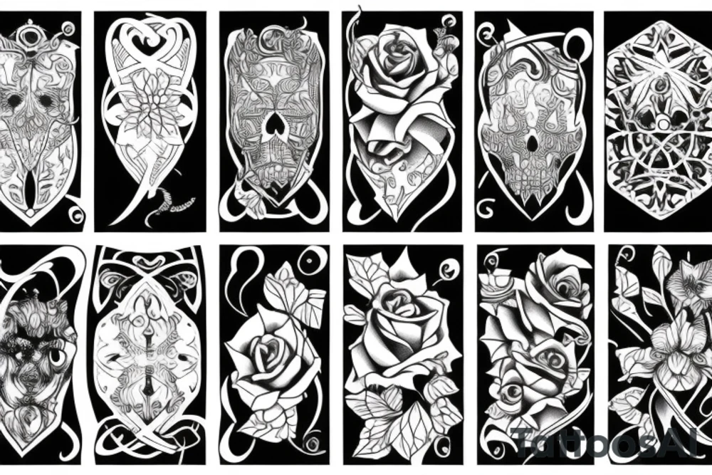 heavy blackwork tattoo idea