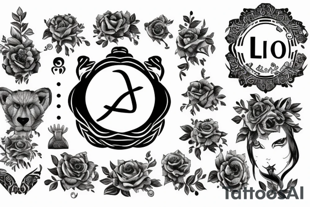 Leo love virgo sign tattoo idea