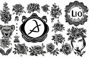 Leo love virgo sign tattoo idea