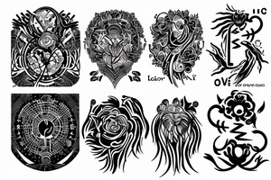 Leo love virgo zodiac tattoo idea