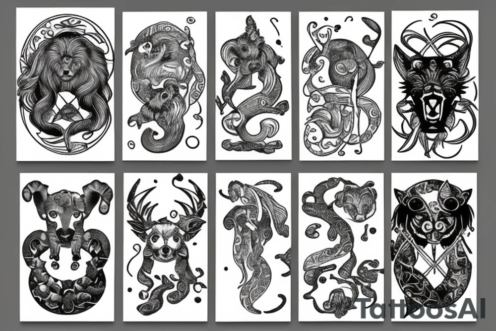 Leo zodiac tattoo idea