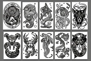 Leo zodiac tattoo idea