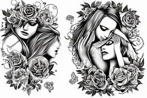 Leo and virgo zodiac in love tattoo idea
