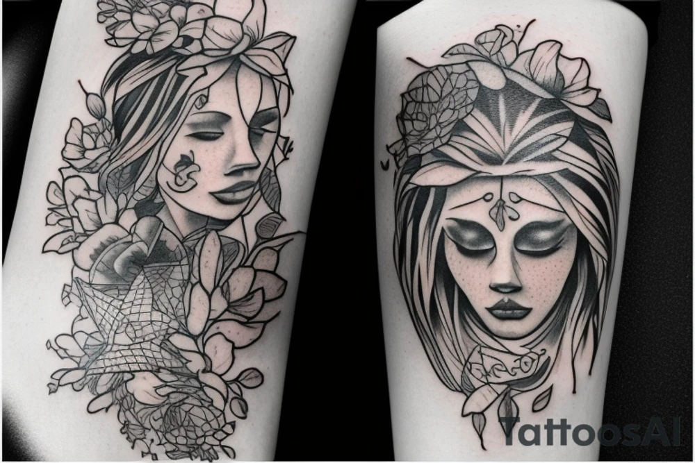 Leo and virgo love tattoo idea