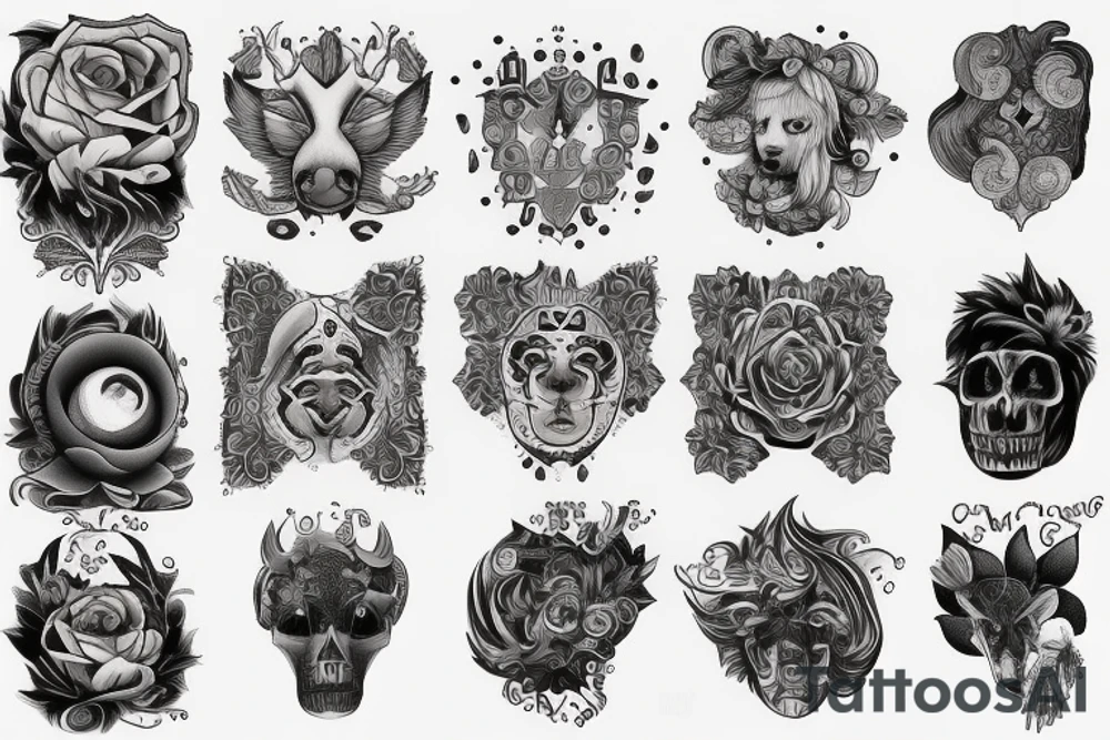 Leo and virgo zodiac tattoo idea