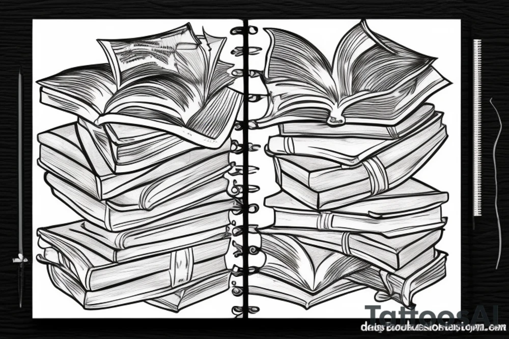 books tattoo idea