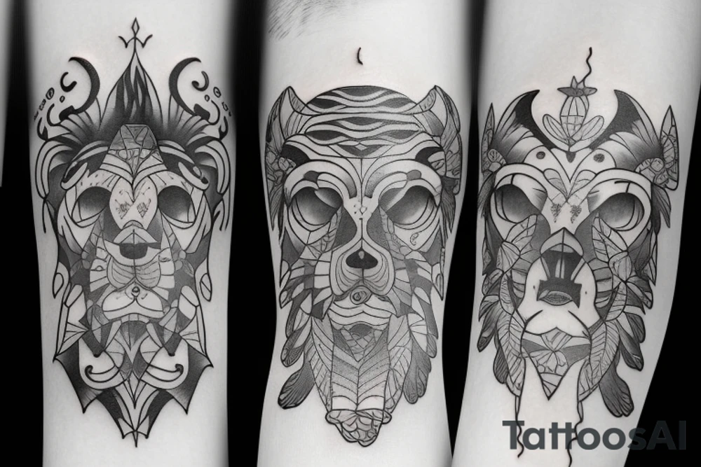 Zodiac sign Leo and virgo love tattoo idea