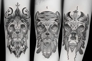 Zodiac sign Leo and virgo love tattoo idea