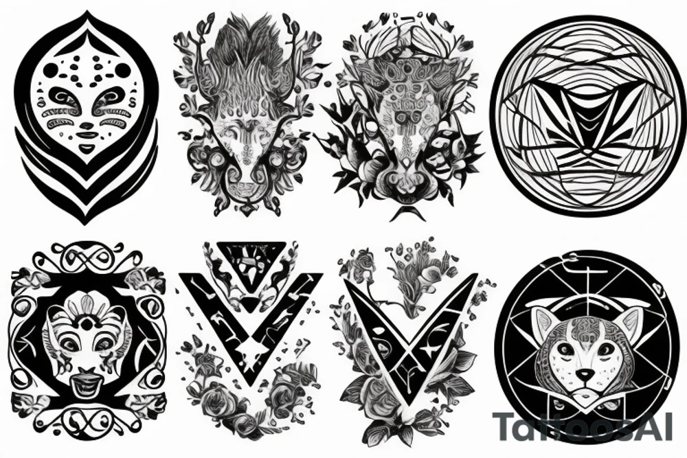 Zodiac sign Leo and virgo love tattoo idea