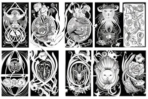 Zodiac sign Leo and virgo love tattoo idea
