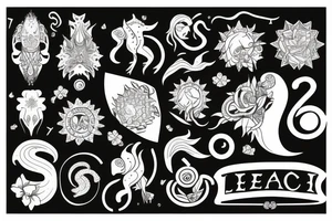 Zodiac sign Leo and virgo love tattoo idea