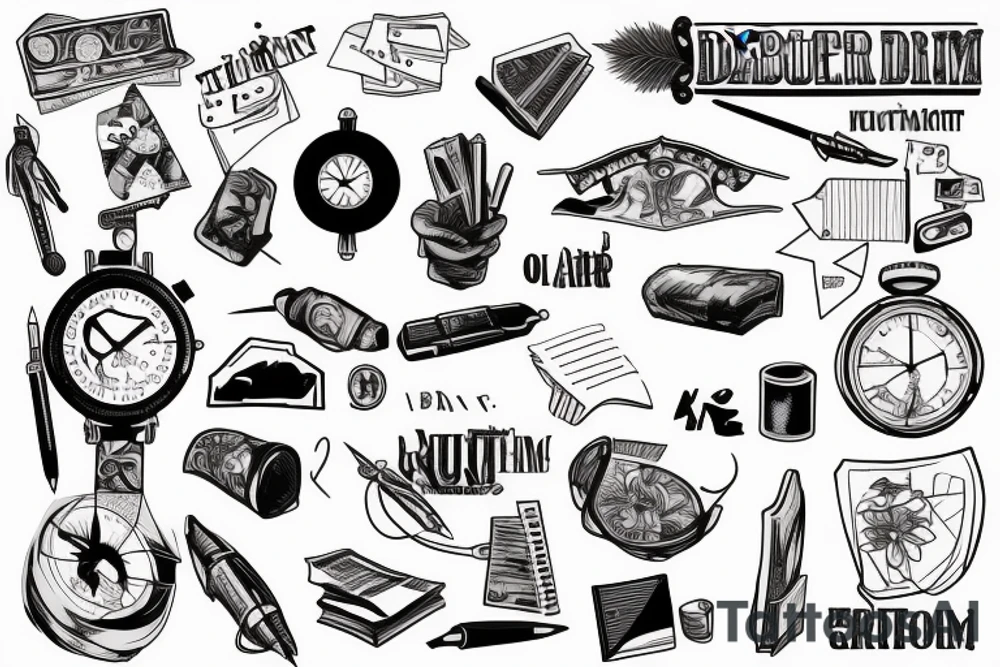 Omnibus Dubitandum write with a interrogation point. tattoo idea