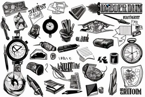 Omnibus Dubitandum write with a interrogation point. tattoo idea