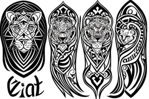 Zodiac sign Leo near to virgo tattoo idea