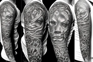 Zodiac sign Leo near to virgo tattoo idea