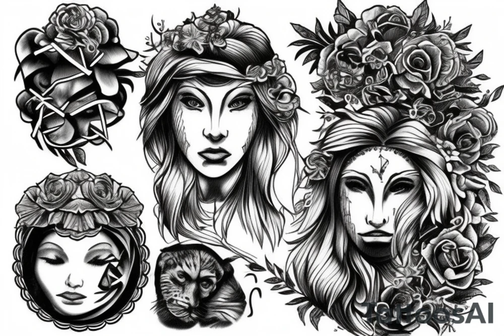 Leo near to virgo tattoo idea