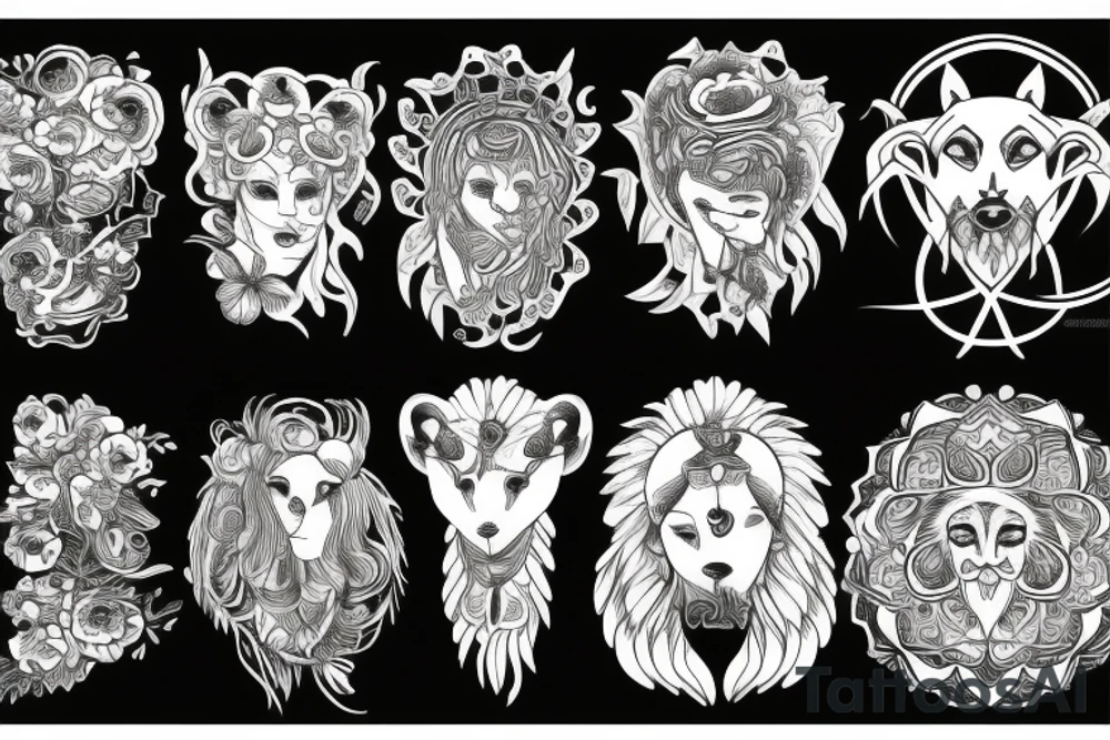 Leo near to virgo tattoo idea