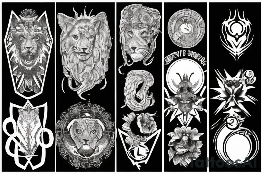 Leo near to virgo tattoo idea