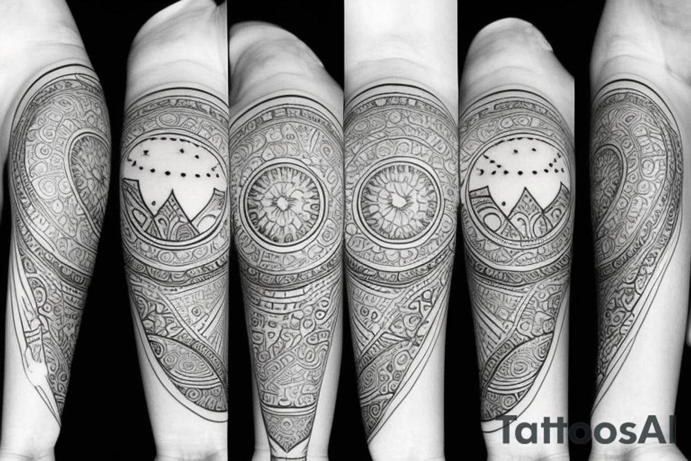 FIne line minimalistic tattoo of moon with oriental touches tattoo idea