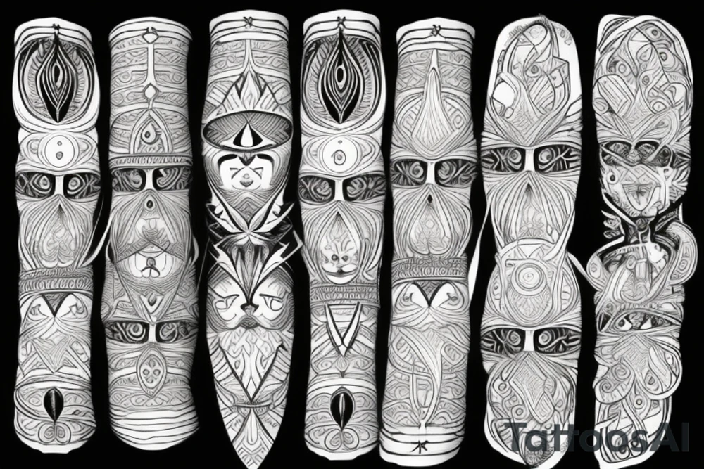 Evil sadu old-school  meditating tattoo idea