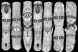 Evil sadu old-school  meditating tattoo idea