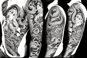 Sleeve Kraken tattoo idea