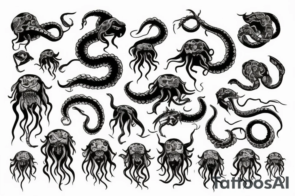 Kraken with ship tattoo idea
